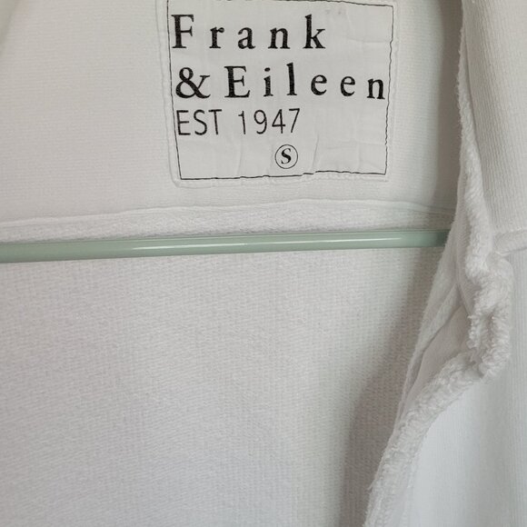 Frank & Eileen - Eileen Sweatshirt Button- Up in White - Picture 8 of 12